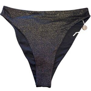 Skin Golden Black Glitter Bikini Bottom XS Swimwear